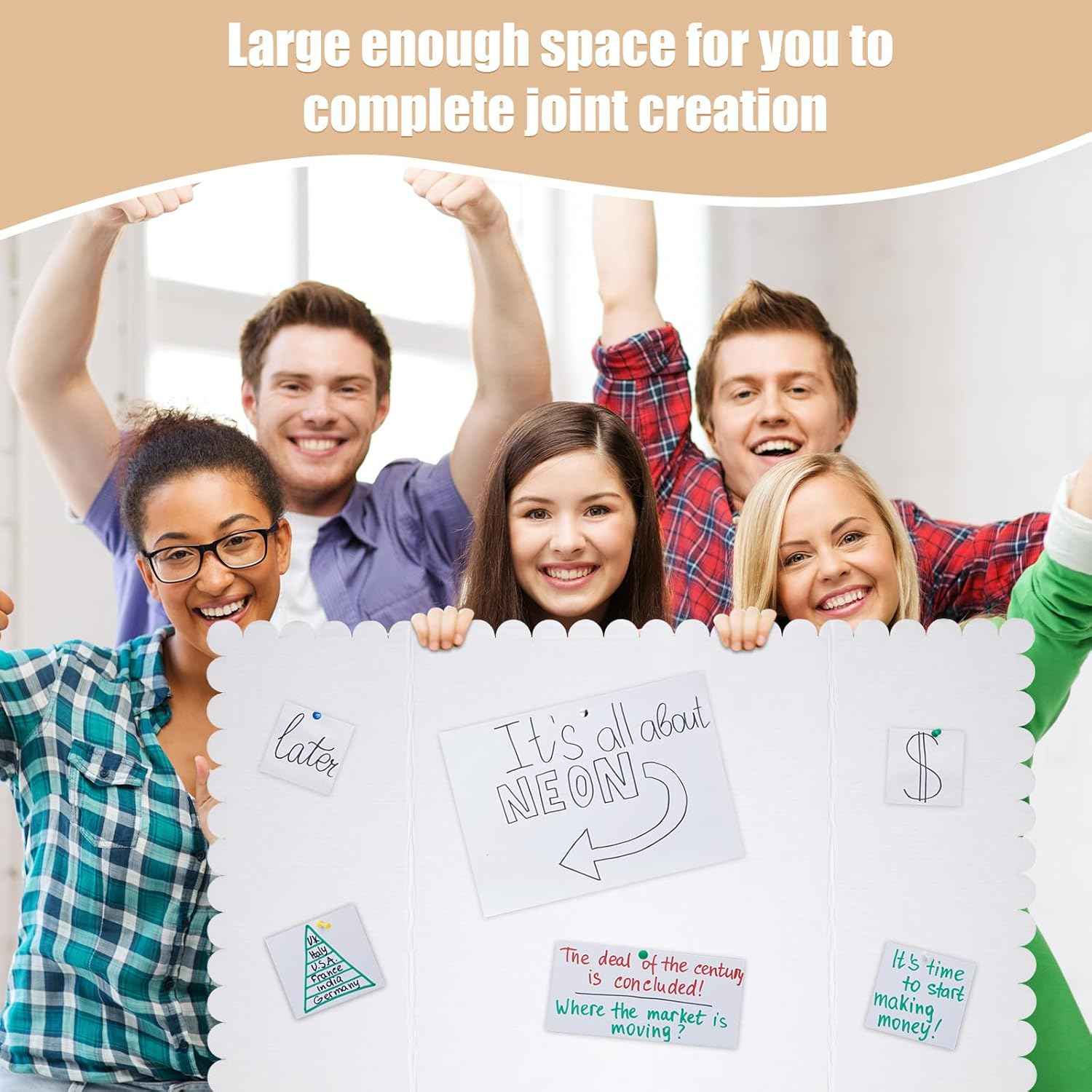 Outus 24 Pcs 24 x 36 Inch Trifold Poster Board Tri Fold Science Fair Display Boards for Projects Photo Picture Exhibition Event Displays Business Presentation School Foldable,White Corrugated