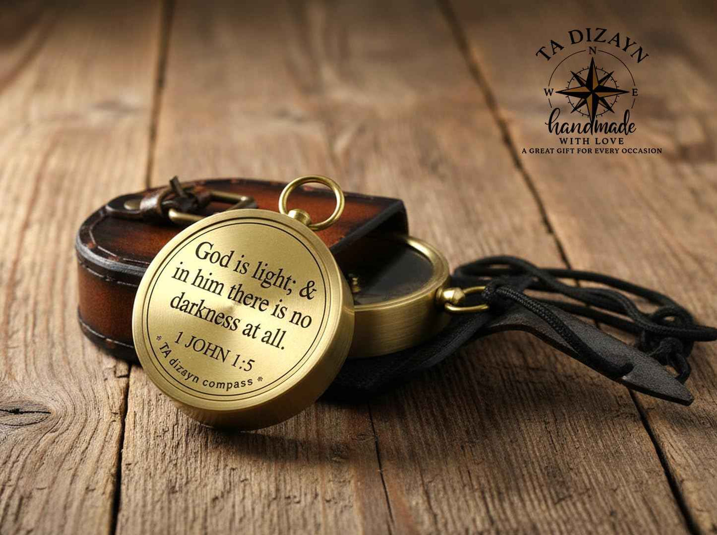 For I Know The Plans I Have For You, Jeremiah 29:11, Solid Brass Directional Engraved Compass, Baptism Gifts for Boys Girls, First Communion, Christian Gifts for Men, First Confirmation Gifts for Boys