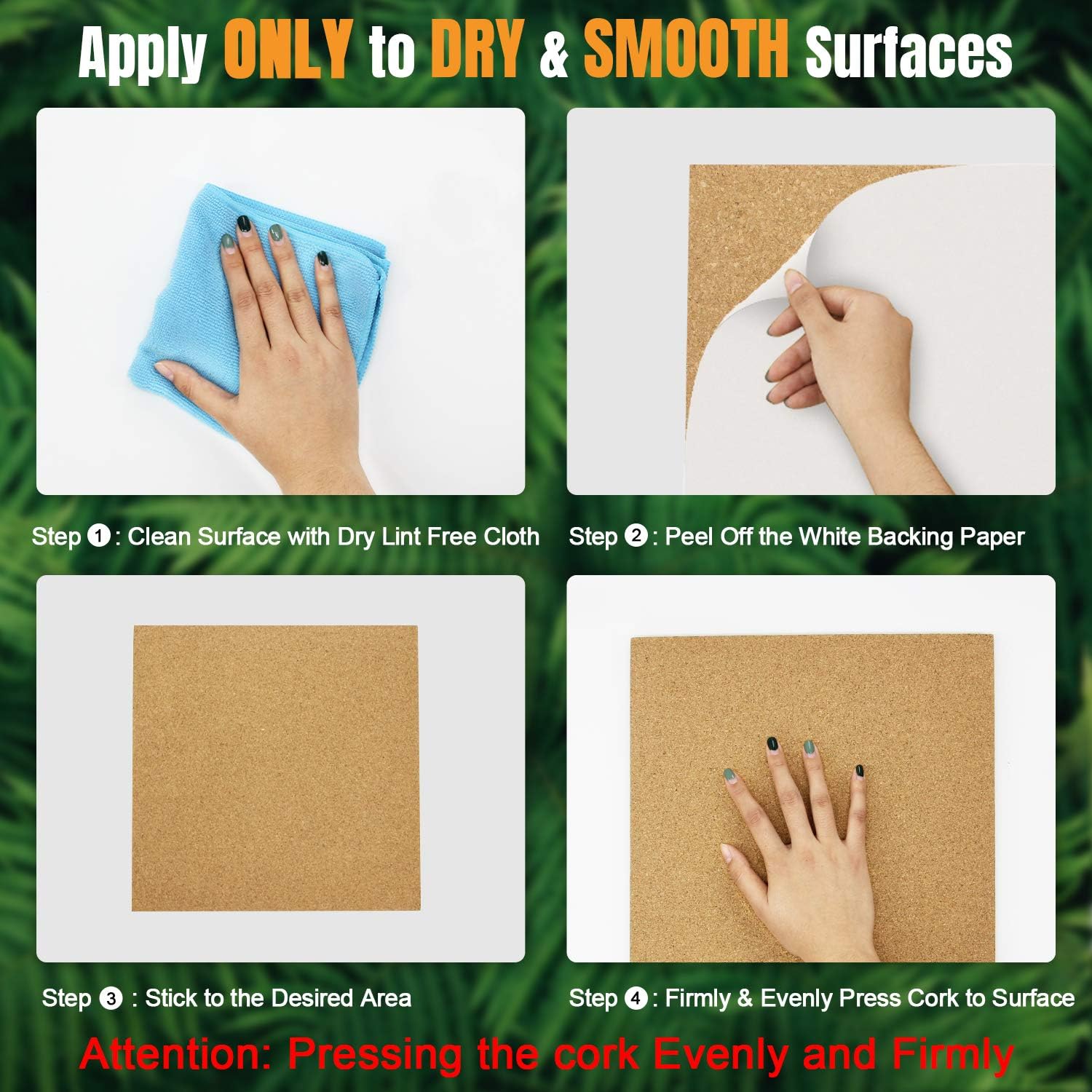 Cork Board Tiles 12"x12" - 1/2" Thick 5 Pack Cork Board Square Bulletin Boards Self Adhesive Corkboards for Walls Pin Boards Corkboards for Office Home School Decor - Lumora Desk