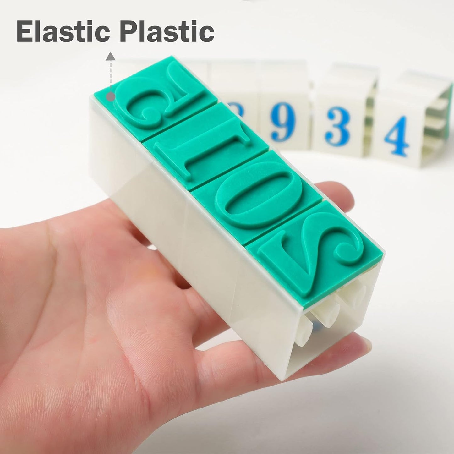 uxcell Rubber Head Number Stamp Set Large Detachable 0-9 Digits Arabic Numerals Stamps Combination Number Stamp for DIY Craft Card Making