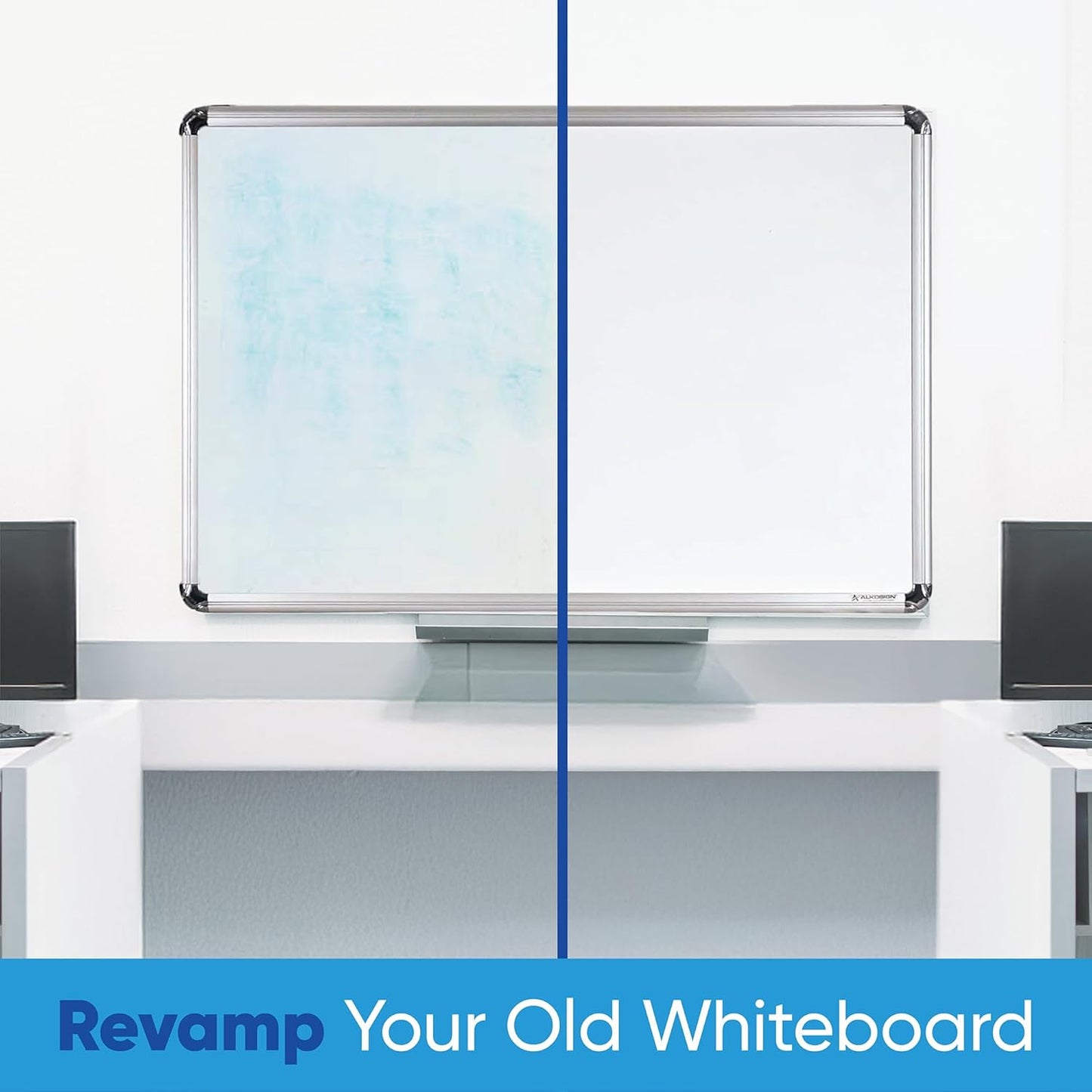 Whiteboard Sticker for Wall, 120" x 24" No Ghosting Peel and Stick Dry Erase White Board Roll, Stain-Proof Self-Adhesive Whiteboard Paper for Home, Office, Classroom