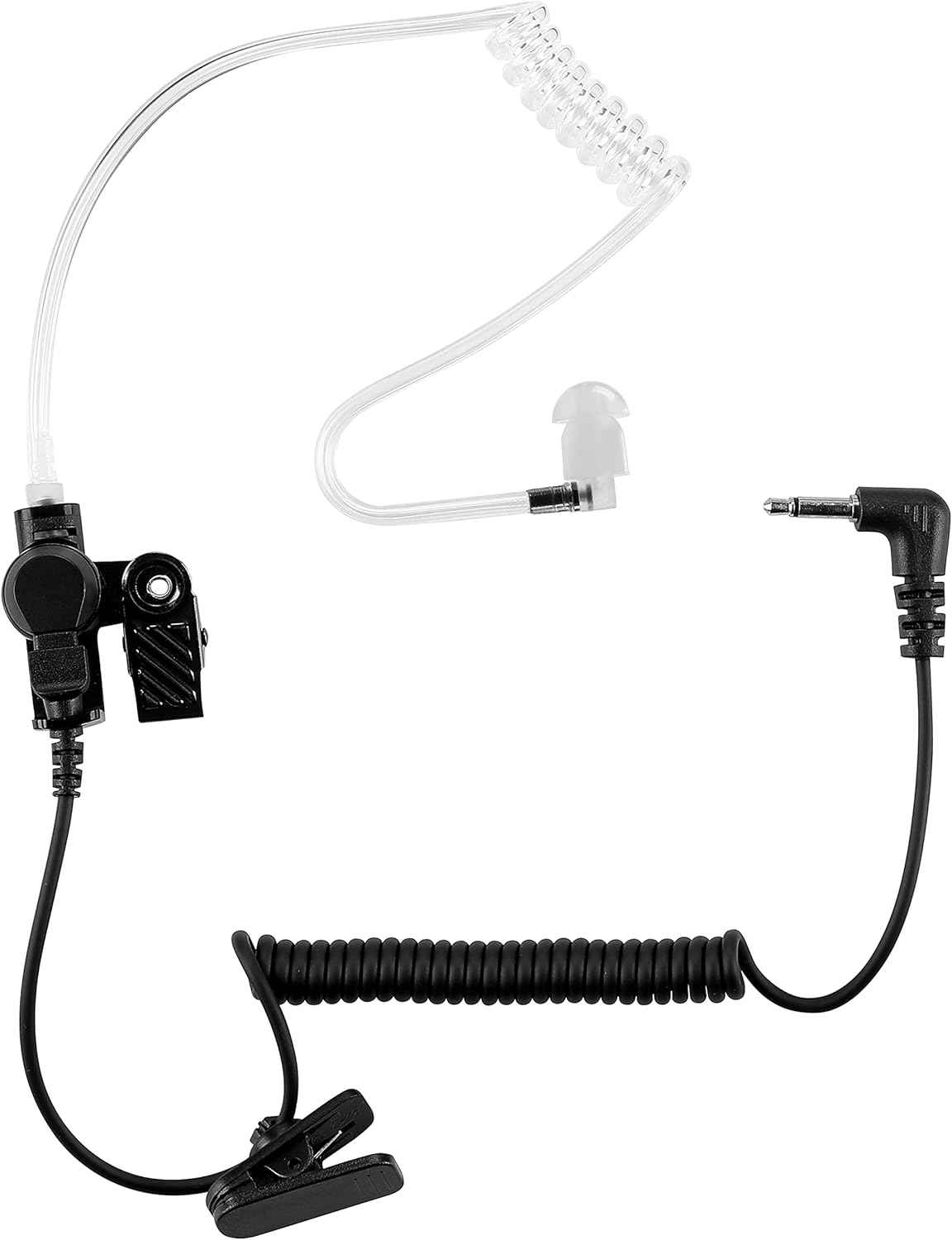 Police Earpiece 3.5mm /1 Pin Listen Only Acoustic Tube Earbud Headset for Remote Speaker Mic M0torola Kenwood 2 Way Radio FBI Security Surveillance Walkie Talkie