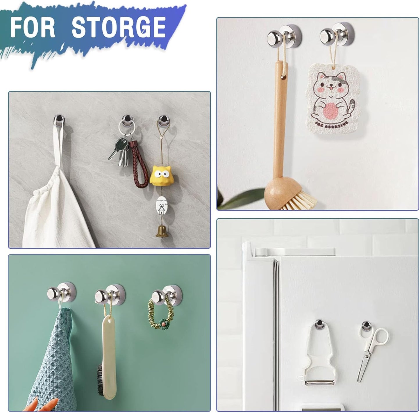 200 Pcs Neodymium Fridge Magnets, Strong Magnets for Whiteboard, Push Pin Magnets, Refrigerator Magnets Small Strong Neodymium Magnet for Office, Kitchen, Adults, Home