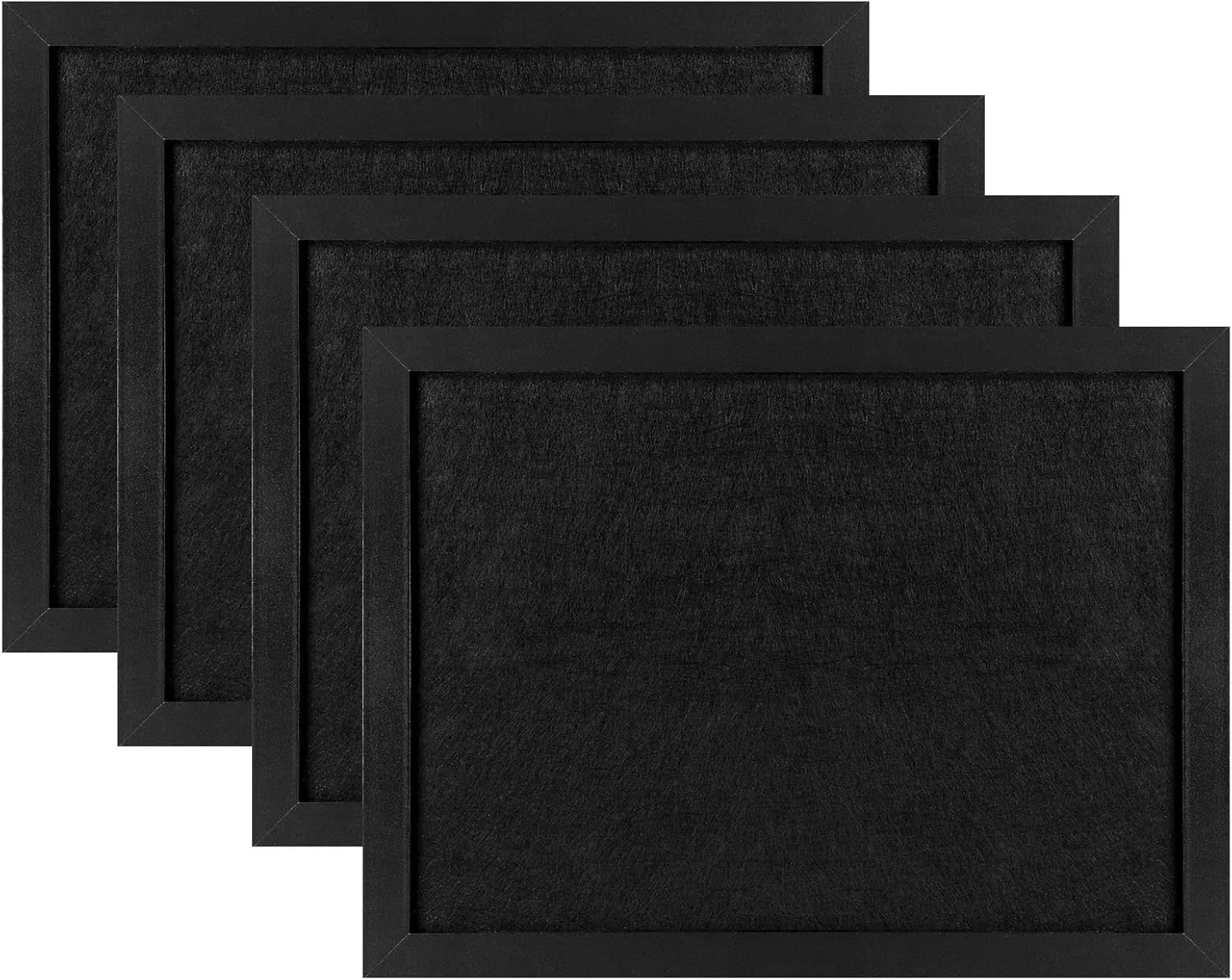 TORASO Cork Board Bulletin Board, Cork Boards for Walls with Pins, Eye Bolts, gaskets, Screws, Pin Board for Office, School and Home (All Black, 11“x14.5” - 4p) - Lumora Desk
