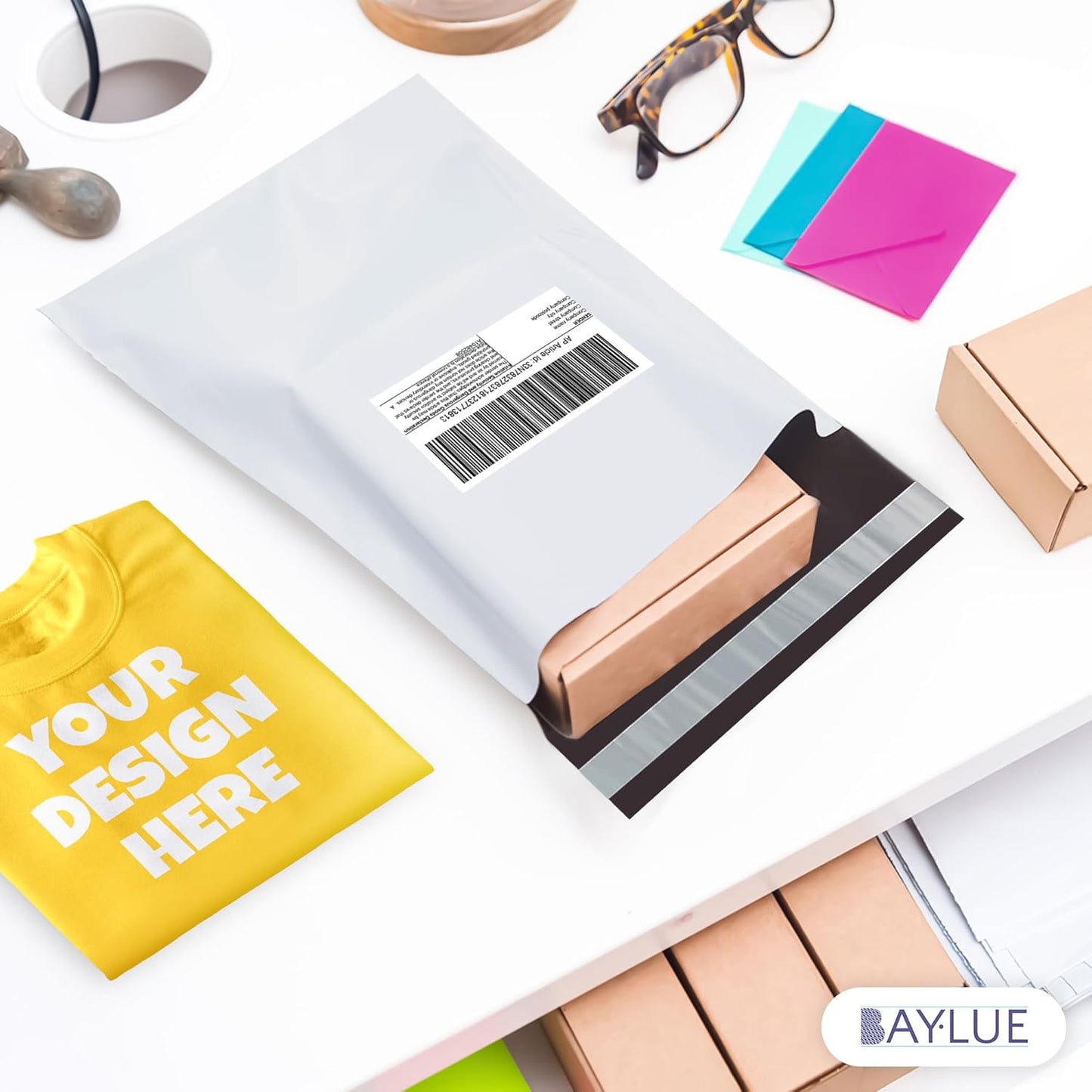 White Poly Mailers 9x12 Inch | Strong Adhesive Self-Seal mailer Bags | Tamper, Tear, Water Resistant Shipping Envelopes | Thick Strong Material Polymailer Bags Clothing Bag | 1000 Pack Bulk - Lumora Desk