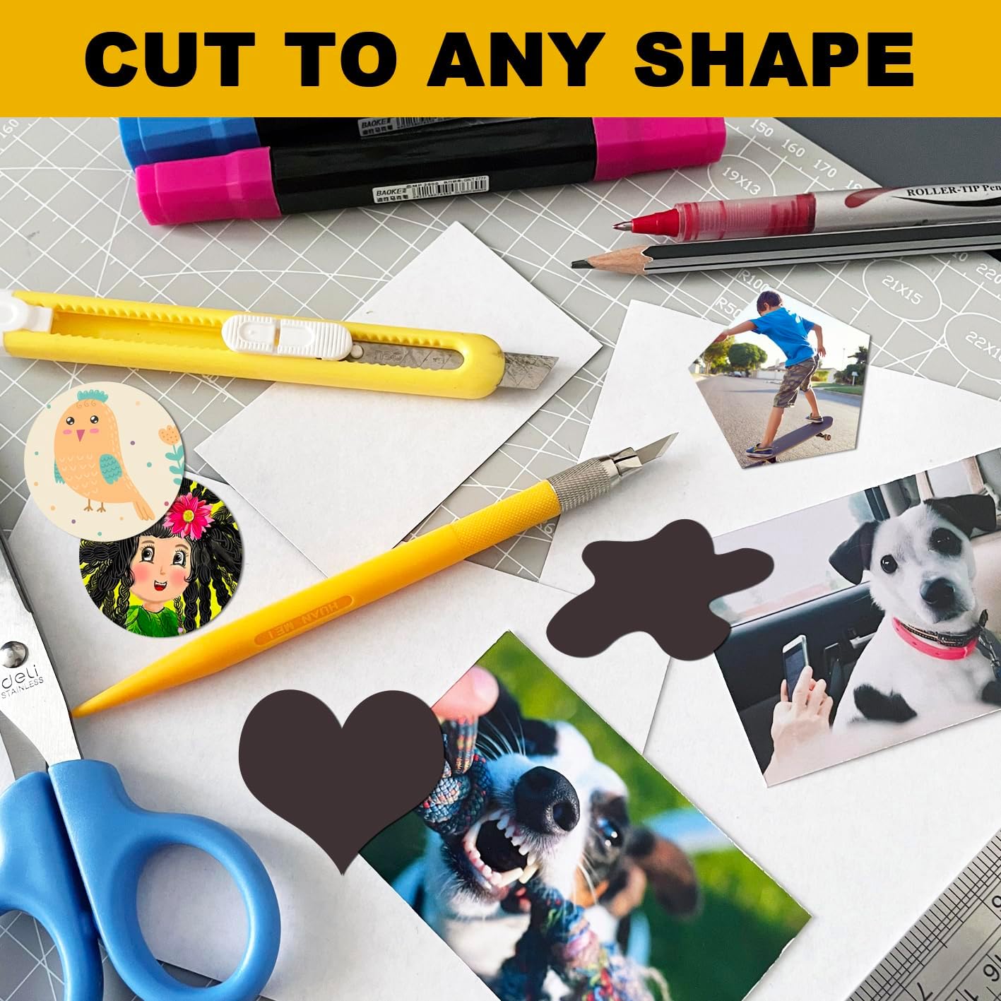 Magnetic Adhesive Sheets, 4x6 inch,12 Pack, Flexible Magnet with Self Adhesive Backing for Crafts and Pictures.(4x6 Inch)