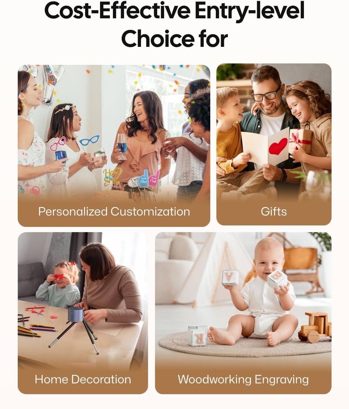 LaserPecker LP1 Pro Laser Engraver for Beginners, Mini Portable Laser Engraving Machine for Wood/Leather/Felt, 190g Lightweight, 10,000+ Hour Lifespan, Laser Safety Glasses Included, Basic Set