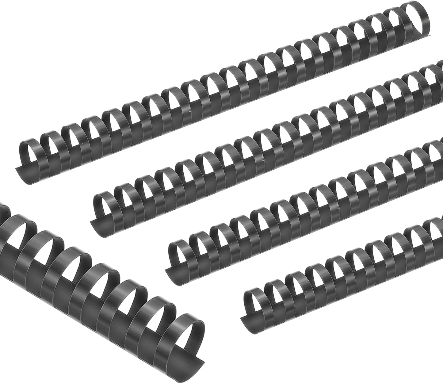 PATIKIL 25mm (1") Plastic Binding Combs, 10 Pcs 21 Rings Comb Binding Spines 225 Sheet Capacity Letter Size for Binding Paper Sheets Notebook Calendar Picture Album, Black