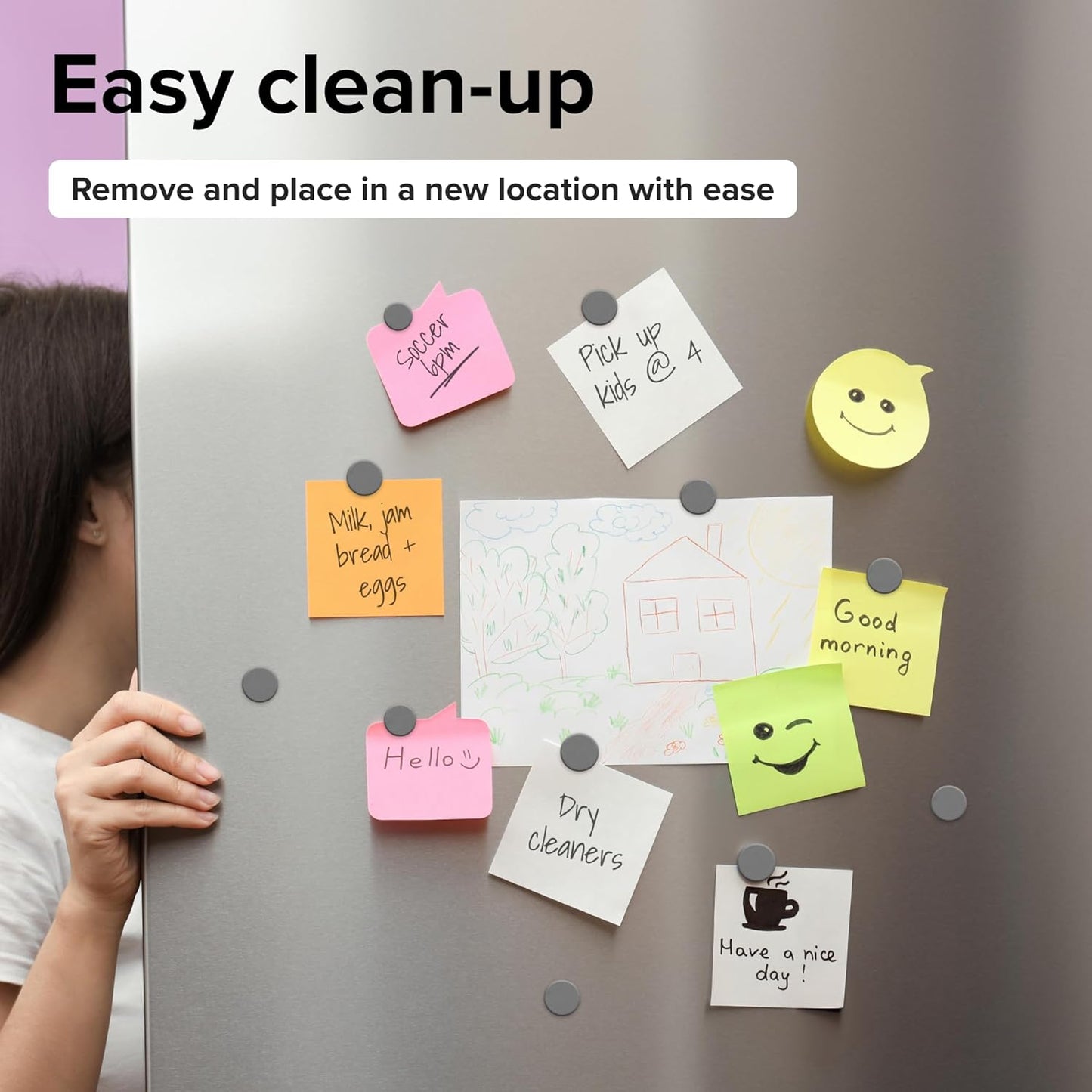 X-bet MAGNET Pack of 120 Magnets Round and Squares with Adhesive Backing high-Strength, Versatile Magnets Perfect for Home, Office and Projects - Reliable