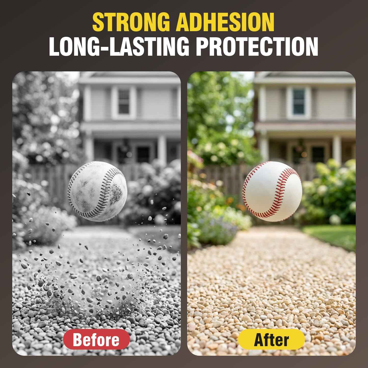 Rock Glue for Landscaping with Sprayer 35oz, Anti-Clog Fast-Dry Mulch Glue, Ready to Use & Non-Toxic Gravel Glue Stone Spray for Pea Gravel, Bark, Small Stones & Garden Beds