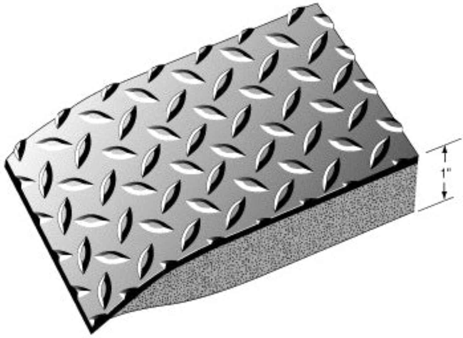 American Classic Diamond Plate Anti-Fatigue Gray Mat, Industrial Ergonomic Comfort Standing Mat for Work, Home, Garage, Office, 9/16" Thick, Free 16” x 18” x 0.75” Knee Pad, Made in USA (4'x6')