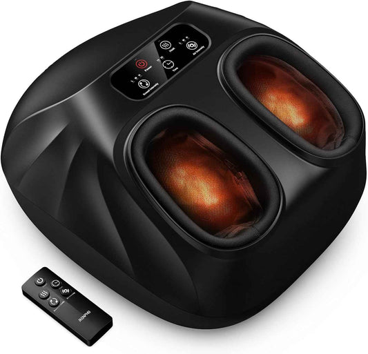 RENPHO Foot Massager Machine with Heat [2026 Upgraded], Fathers Day Dad Gifts for Men Husband, Shiatsu Foot Massager for Neuropathy, Plantar Fasciitis FSA Eligible HSA Massager, Up to Size 14, Black