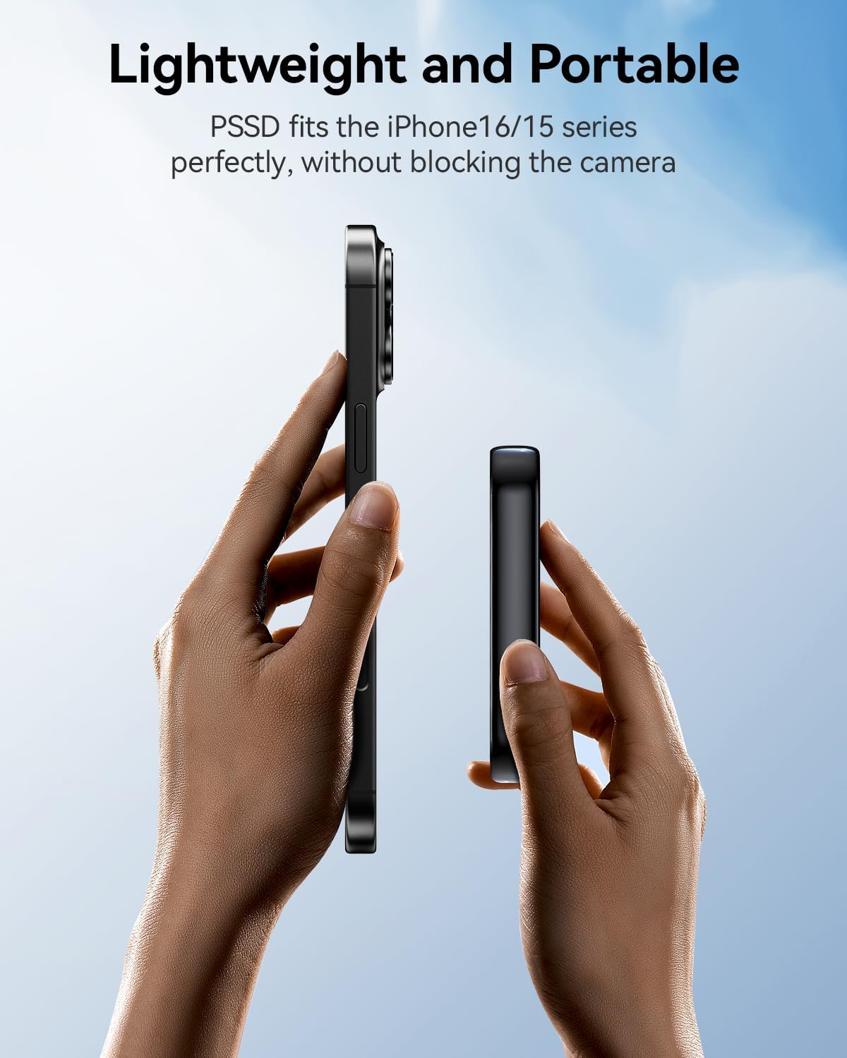 Yottamaster 2TB Magnetic External SSD, Up to 2000MB/s USB 3.2 Gen 2x2 Portable Solid State Drive, Supports 4K ProRes HDR Compatible with iPhone 16/15 Pro Max, Smartphone, Tablet, Laptop - PF20