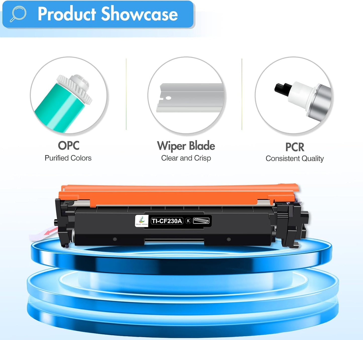 CF230A 30A Black Toner Cartridge Compatible Replacement for HP 30A CF230A 30X CF230X M227fdw for HP LaserJet Pro MFP M203dw M227fdn M203dn M227sdn M203d M227 M203 Series Printer (Black, 2-Pack)