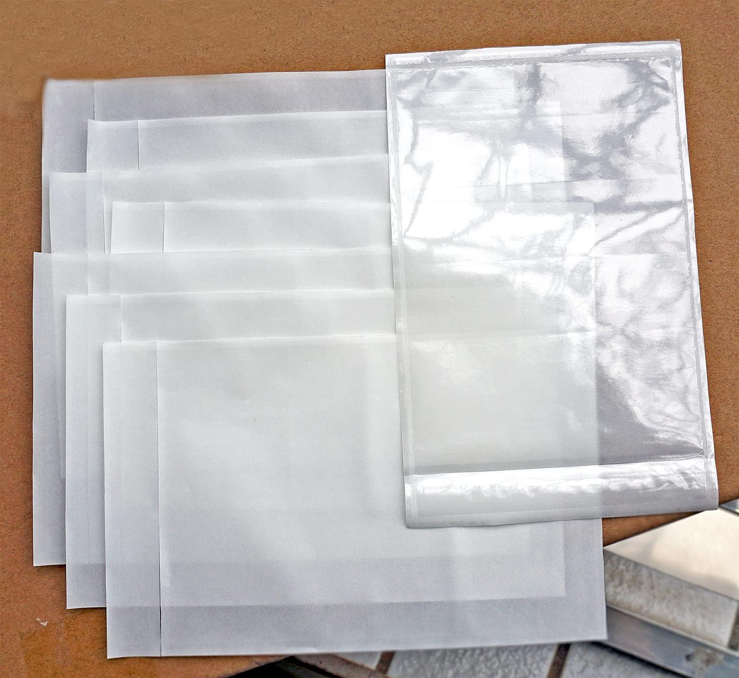 Premium 4.7''x7.5'' Packing List Envelopes, Tailored Size for 4x6'' Shipping Labels,Self Adhesive Shipping Label Pouches/Sleeves (100 pack)