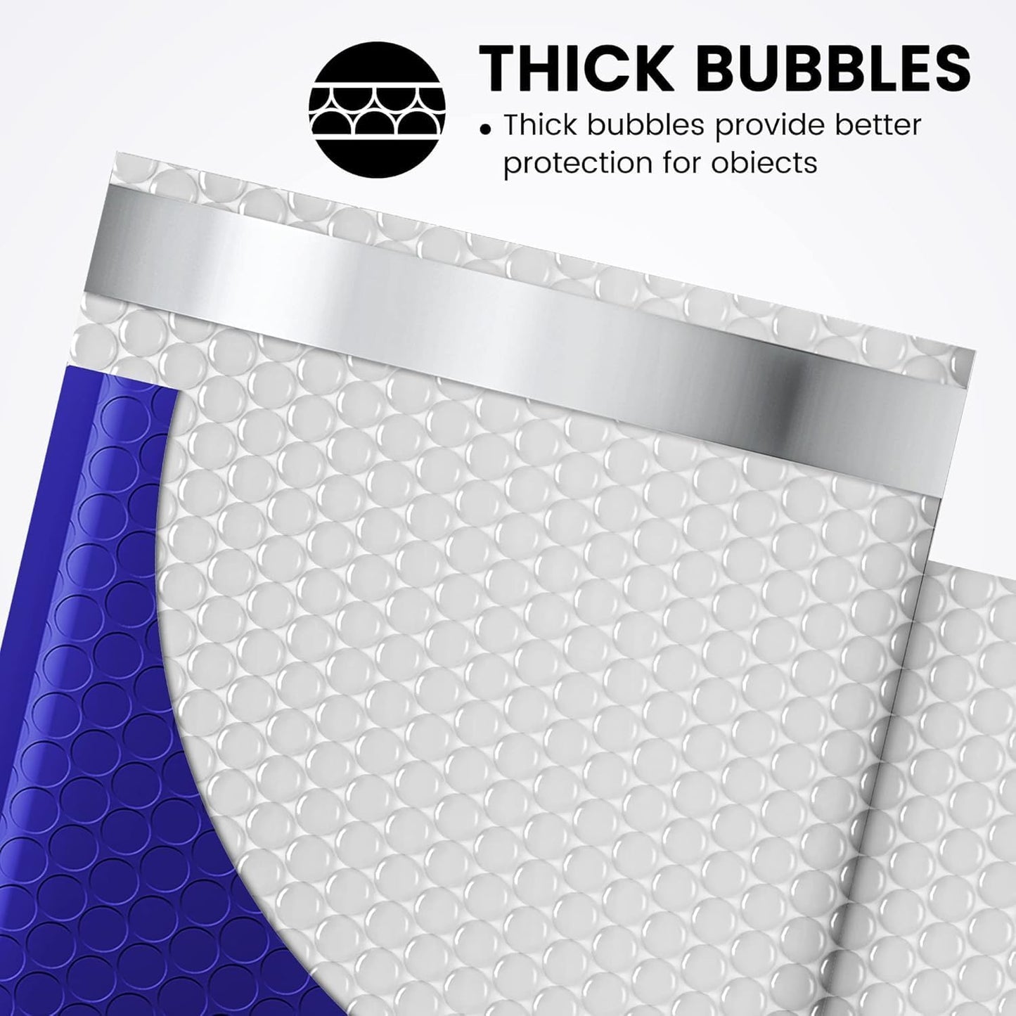 Fuxury Bubble Mailer 6x10 600 Pack Royal Blue #0, Poly Padded Envelope mailers for CDs,DVDs,Cosmetics,Jewelry, Bulk Self Seal Package Envelope Bags, Waterproof Mailing Evenploves for Small Business