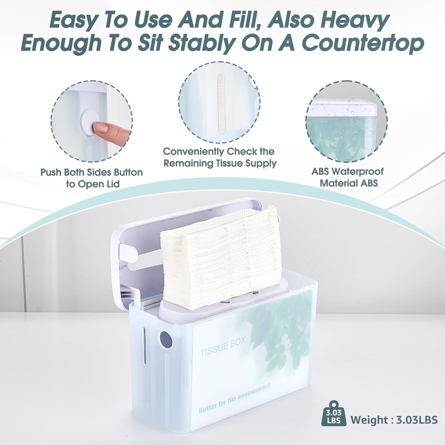 Multifold Paper Towel Dispenser Countertop, Napkin Dispenser for Restaurant, Large Capacity Single-Sheet Hand Towel Dispenser, Trifold & C Fold Paper Towel Holder for Kitchen & Bathroom