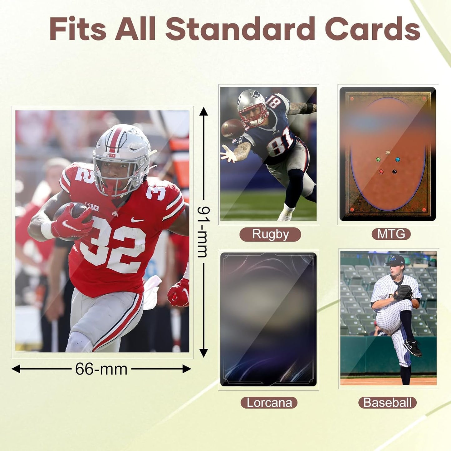 Mlikero 10000 Count Card Sleeves, Clear Soft Trading Card Sleeves, Polypropylene (PP), Fit for MTG, TCG, Baseball, Football, Game Cards