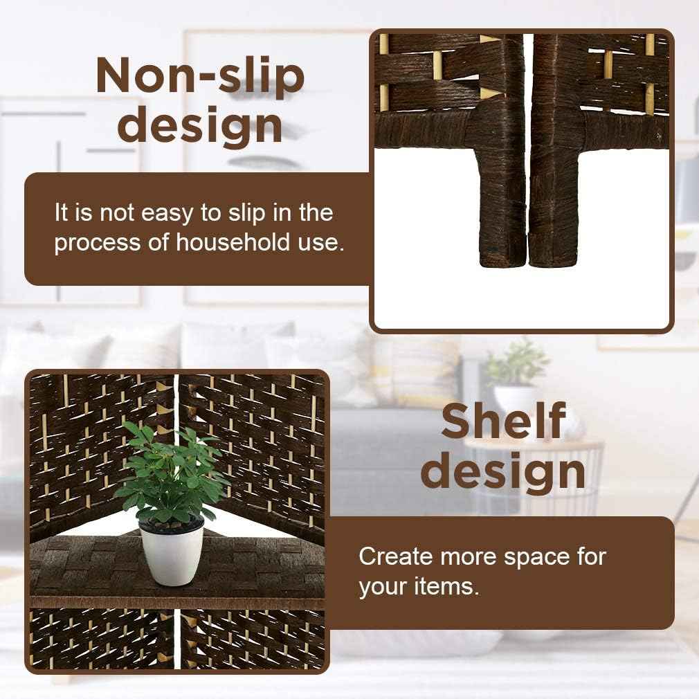 Room Divider and Folding Privacy Screens, 6 Panel Wall Wood Folding Screen Partitions with Removable Storage Shelves, 6FT Divider Freestanding Partition for Home Office Bedroom, Brown