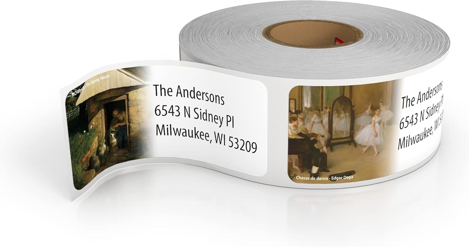 Customized Personalized Address Labels - Made in The USA by Kenco (Famous Art, 500 Labels) - Lumora Desk
