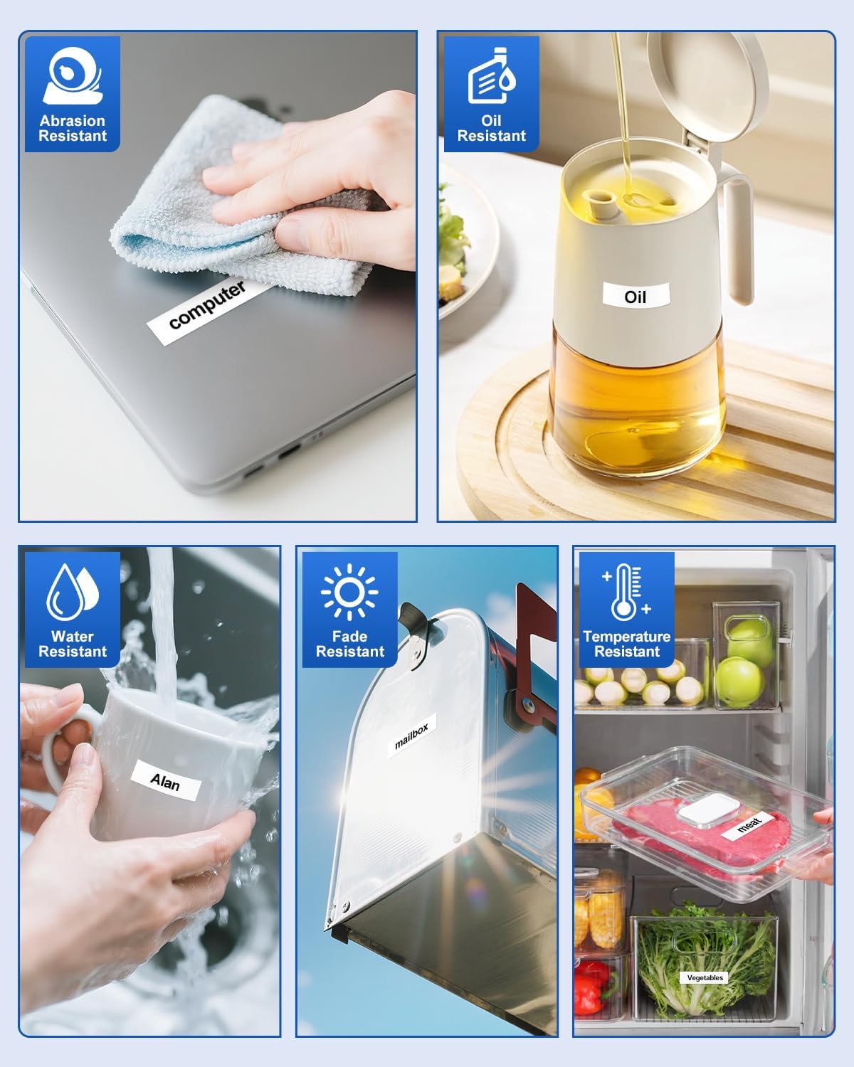 10-Pack Tze Tz Label Tape 12mm 0.47" Black on White Compatible for Brother 12mm Label Tape P Touch 12mm 0.47" White Label Maker Tape for PT-D220 PT-D210 PT-D200 PT-2430 PT-1890 PT-D610BT