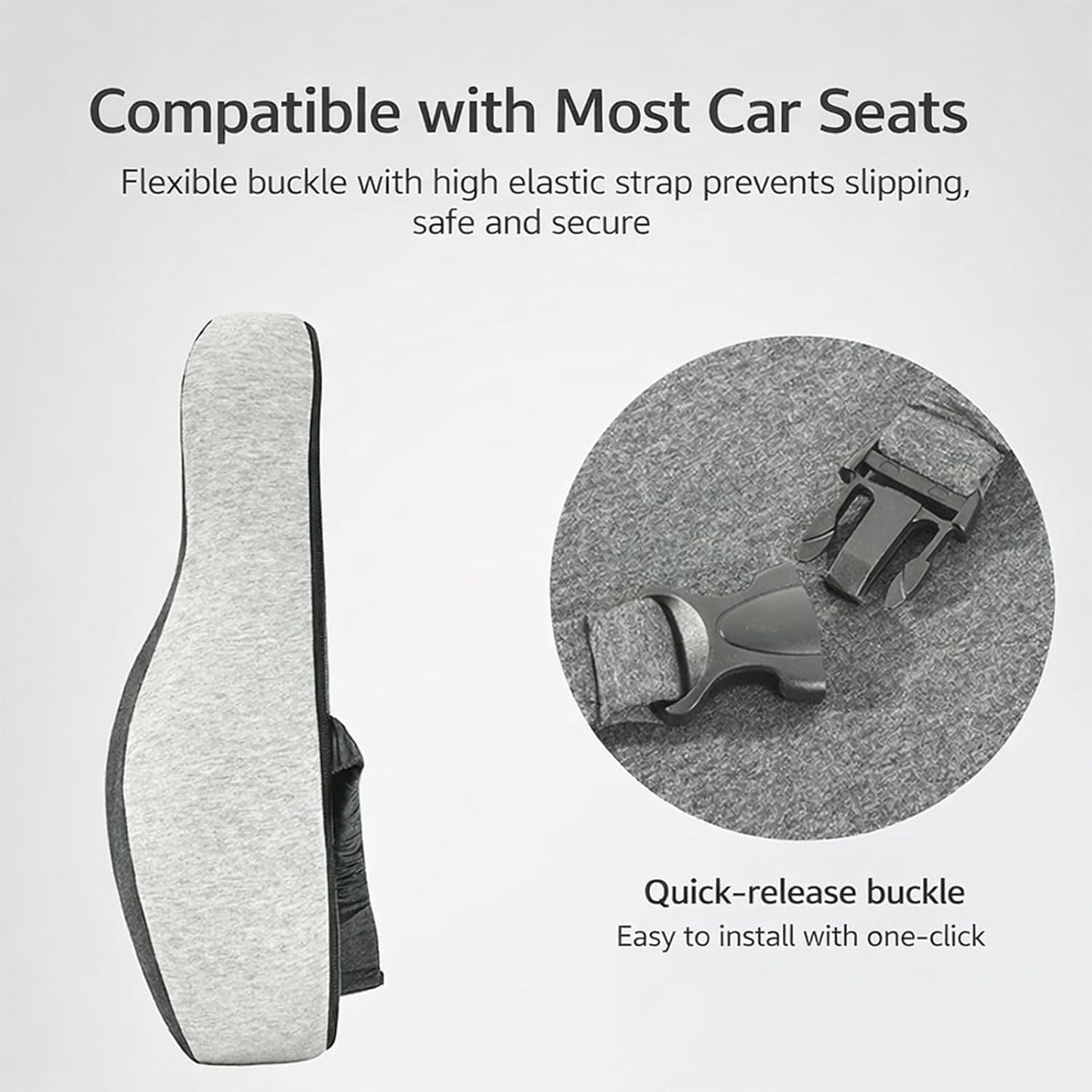 Seat Cushion and Lumbar Support Pillow Set, Back and Butt Support, Sciatica Relieving Coccyx Cushion, Hemorrhoid Cushion, Ergonomic Memory Foam Cushion&Pillow, Office Chair and Car Seat (Light Gray)