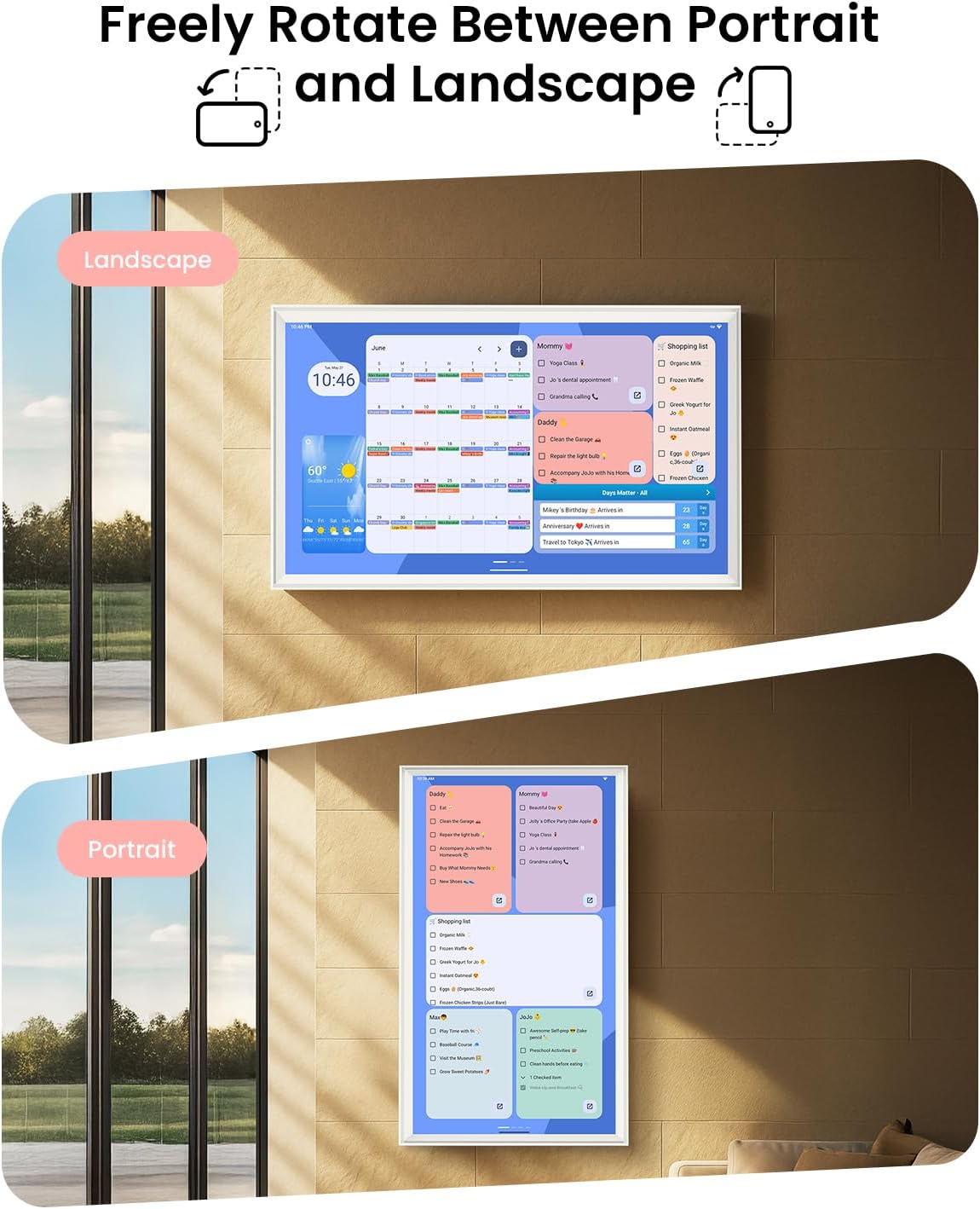 Digital Calendar Wall Touch Screen, Wall Calendar, (24/32 Inch Smart Digital Calendar Family Schedules, Meal Planning, Business Chore Chart/) (32 Inch)