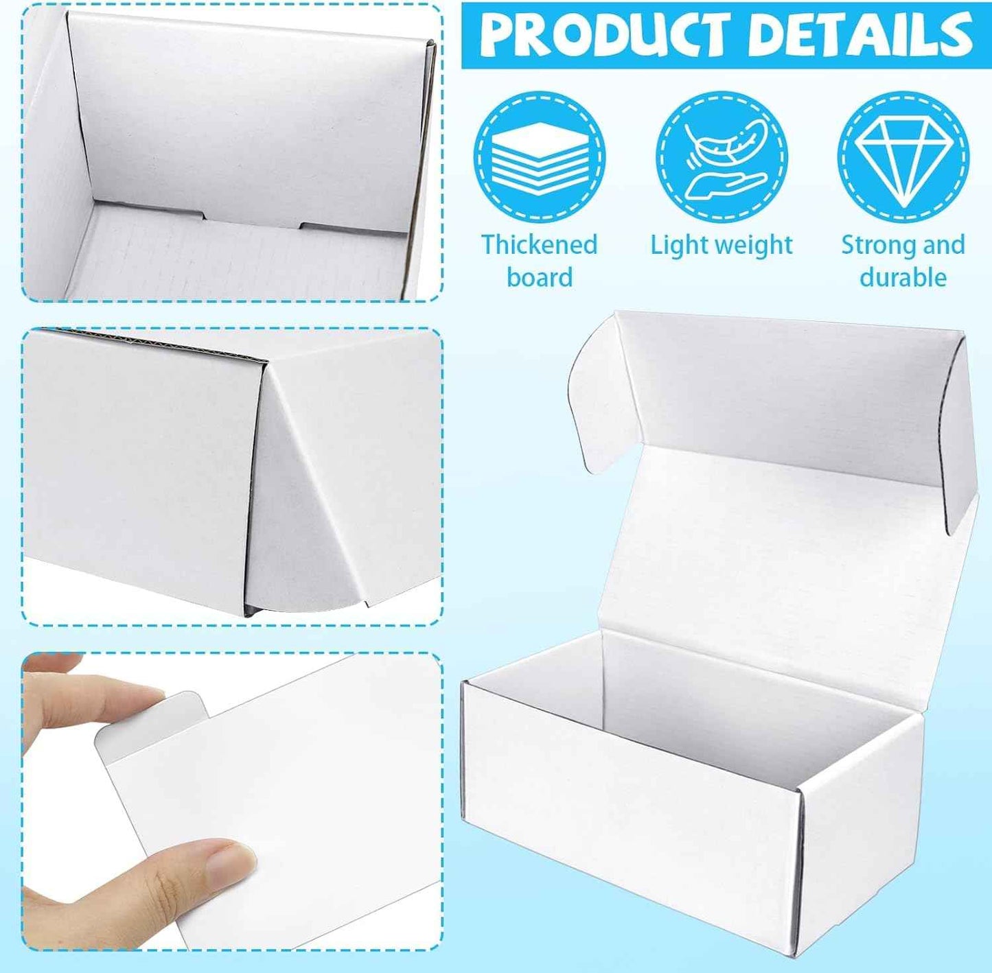 VOKOY Trading Card Storage Box with Dividers, 6 Pack • 400 Count Bulk Card Collection Case, Corrugated Cardboard Storage Box for Sports, TCG/Magic/Mtg Cards (Horizontal Length 7.5 Inch)