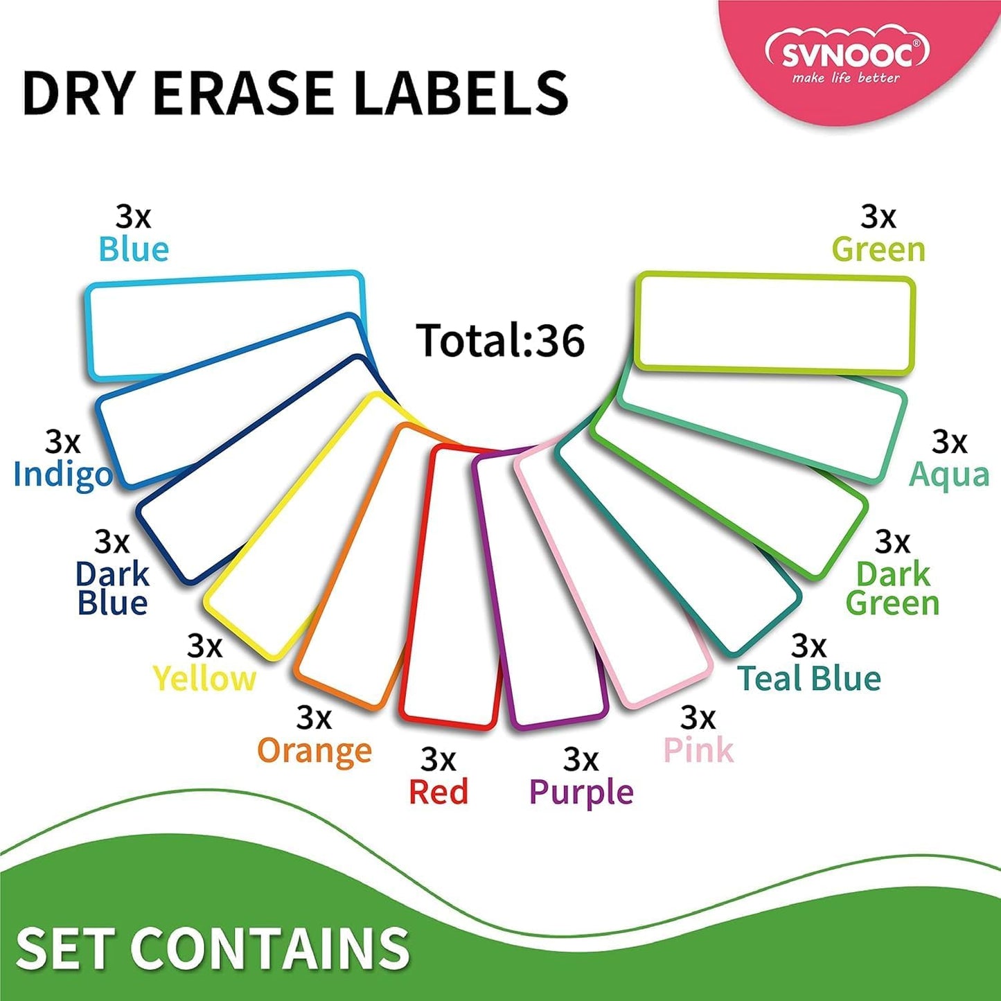 Reusable Dry Erase Labels Sticky Notes for Storage Bins Organizing Jar Pantry, Waterproof Removable Label Stickers for Kitchen Office School All Purpose Use (1.25 * 3.5 inches Mullticolor)