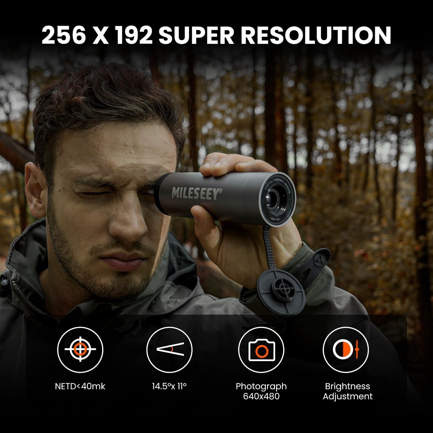 MiLESEEY Thermal Monocular T-Recon Scout, 256x192 (25 Hz) TNV10 Aircraft Mg-Al Alloy Thermal Monocular, Handheld Thermal Imaging, Night Vision Imager