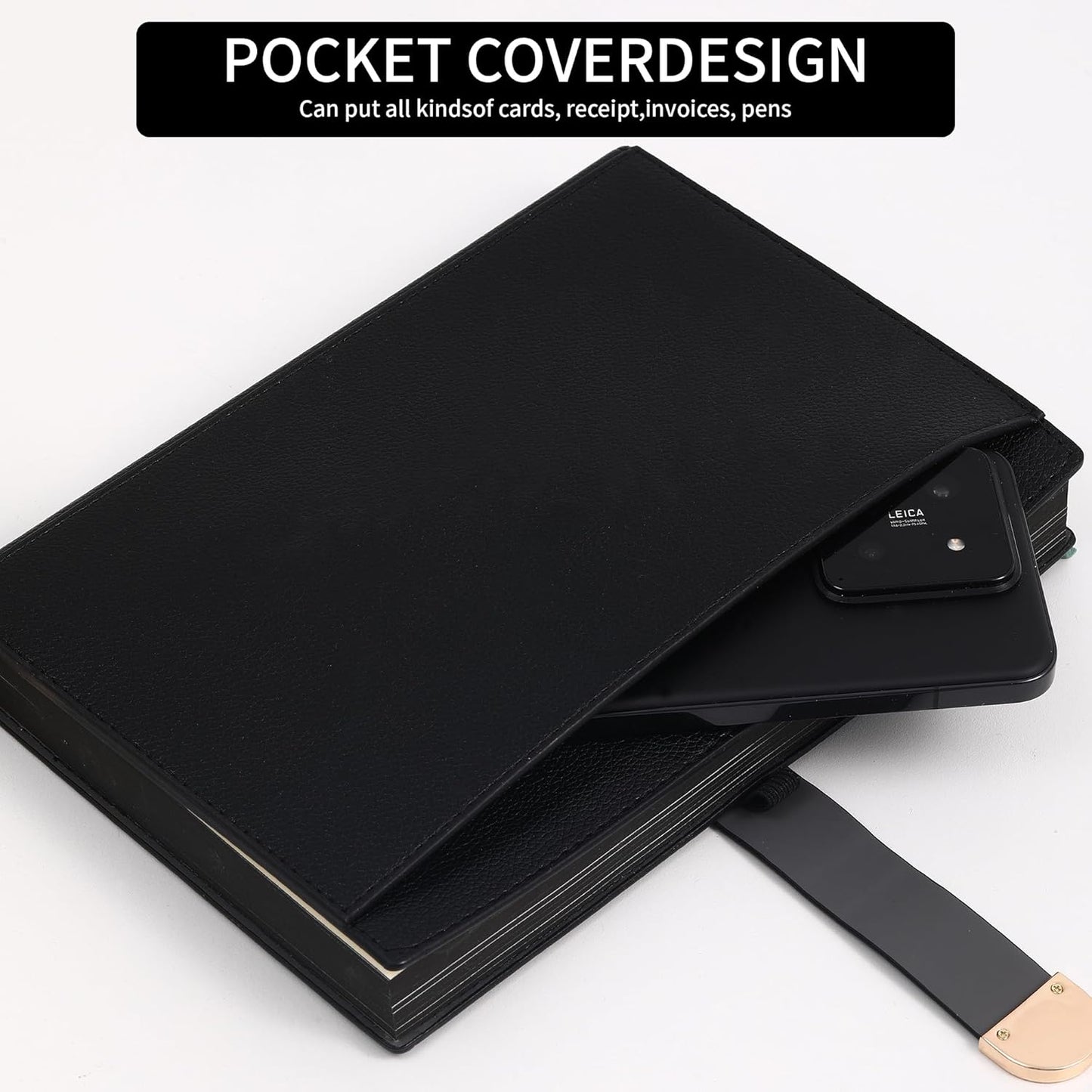 Textured Hardcover Lined Journal for Women Men Magnetic Buckle A5 Leather Journal Notebook with Gift Box 300 Pages 67 lb./100 gsm Paper College Ruled Journaling Notebook for Writing Work School Daily Diary