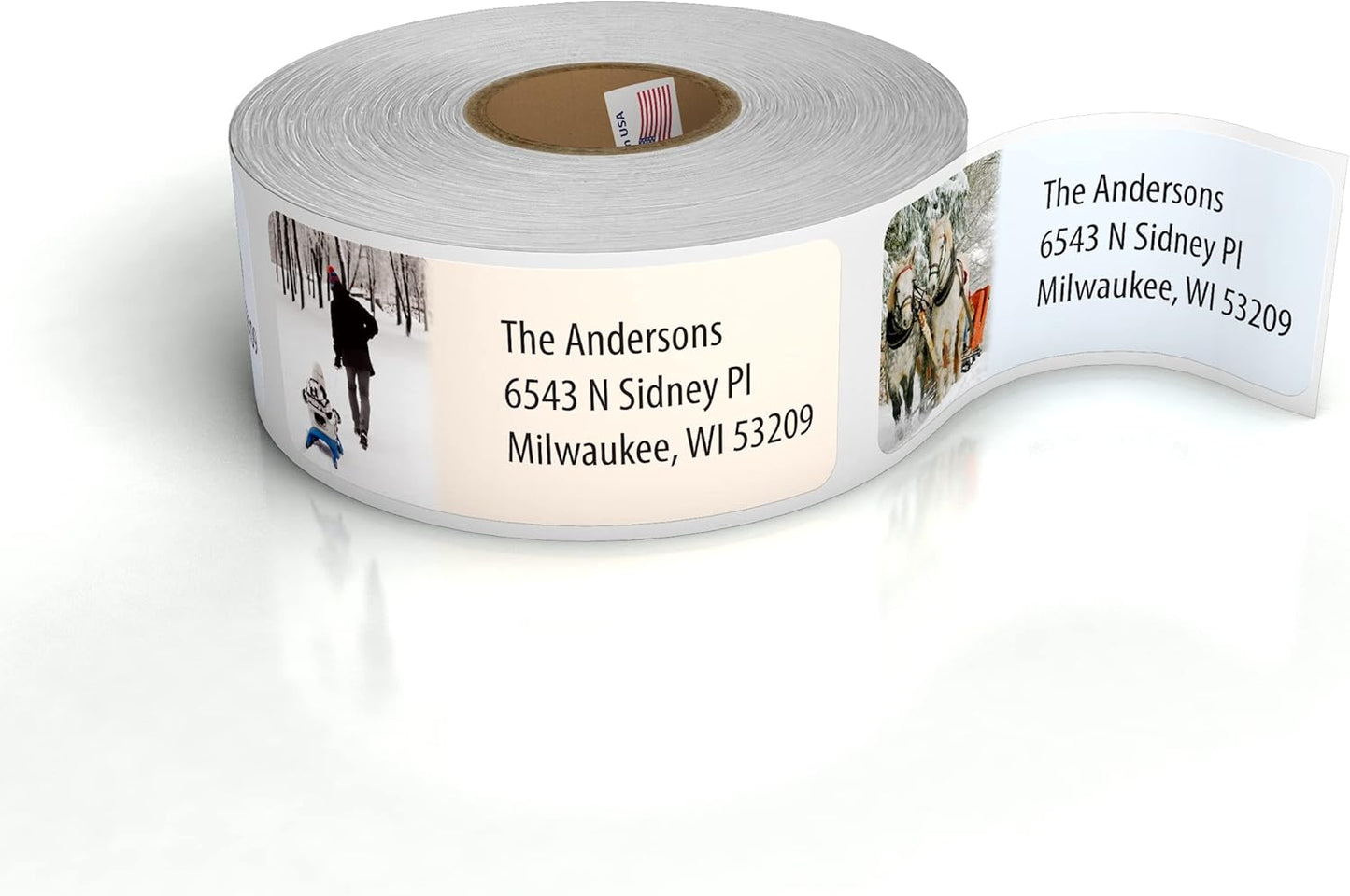 Customized Personalized Winter Holiday Address Labels - Made in The USA by Kenco (500 Labels, Winter) - Lumora Desk