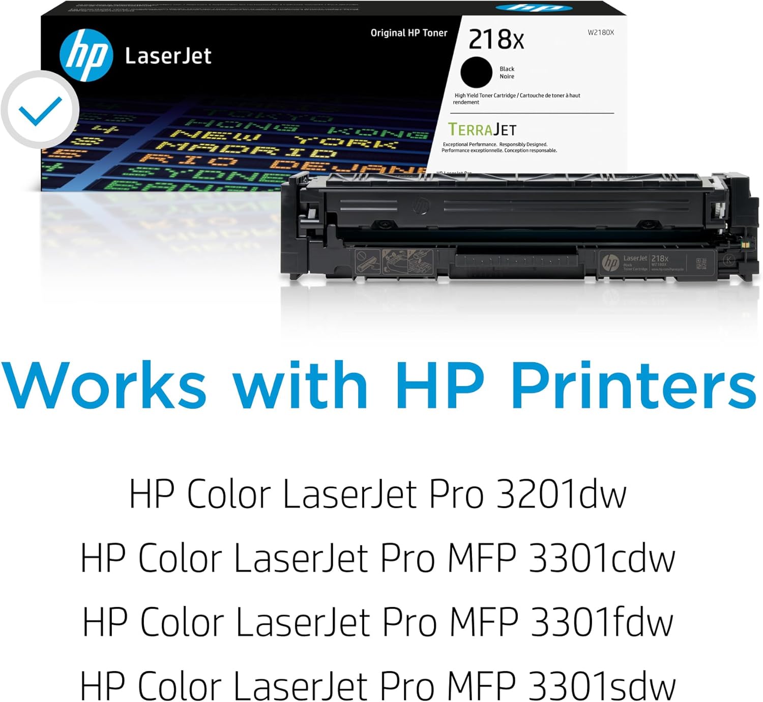 HP 218X Black High-Yield Toner Cartridge | Works with Color Laserjet Pro 3201, MFP 3301 Series | W2180X - Lumora Desk