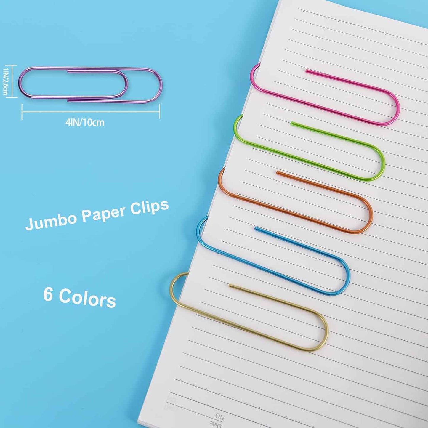 Ufmarine 42 Pcs Jumbo Paper Clips, Extra Large Pape Clips 4 inch, Giant Paperclips for Office