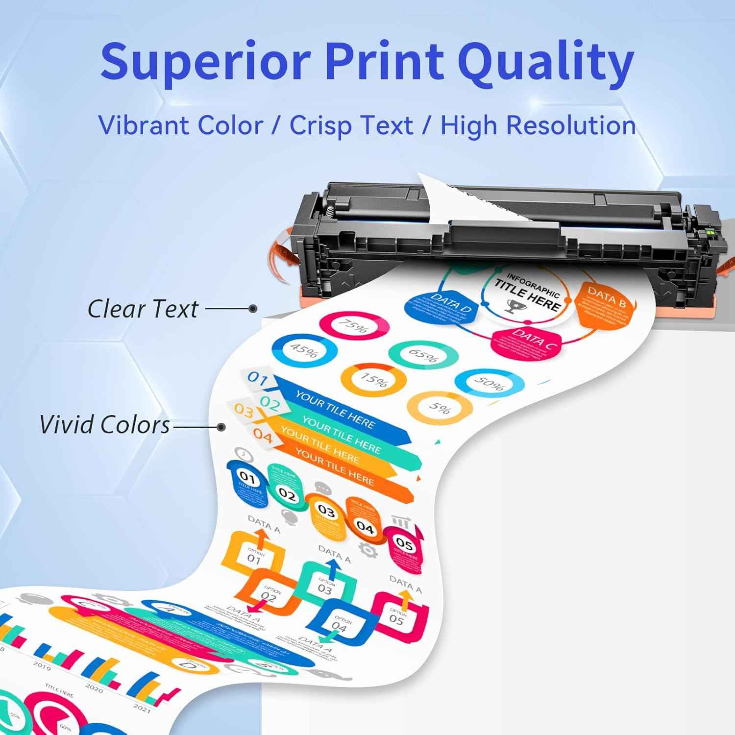 218X Toner Cartridges 4 Pack High Yield (with Chip) Compatible Replacement for HP 218X 218A for Color LaserJet Pro 3201dw MFP 3301fdw 3301cdw 3301sdw Printer Ink W2180X W2180A (BCMY, 4-Pack)