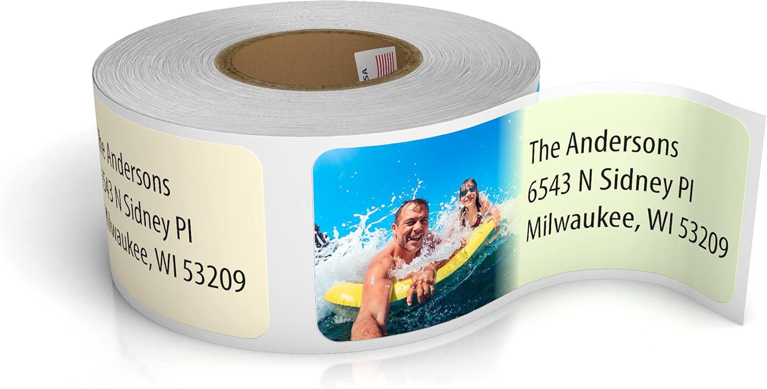 Customized Personalized Address Labels - Made in The USA by Kenco (250 Labels, Tropical Beach) - Lumora Desk