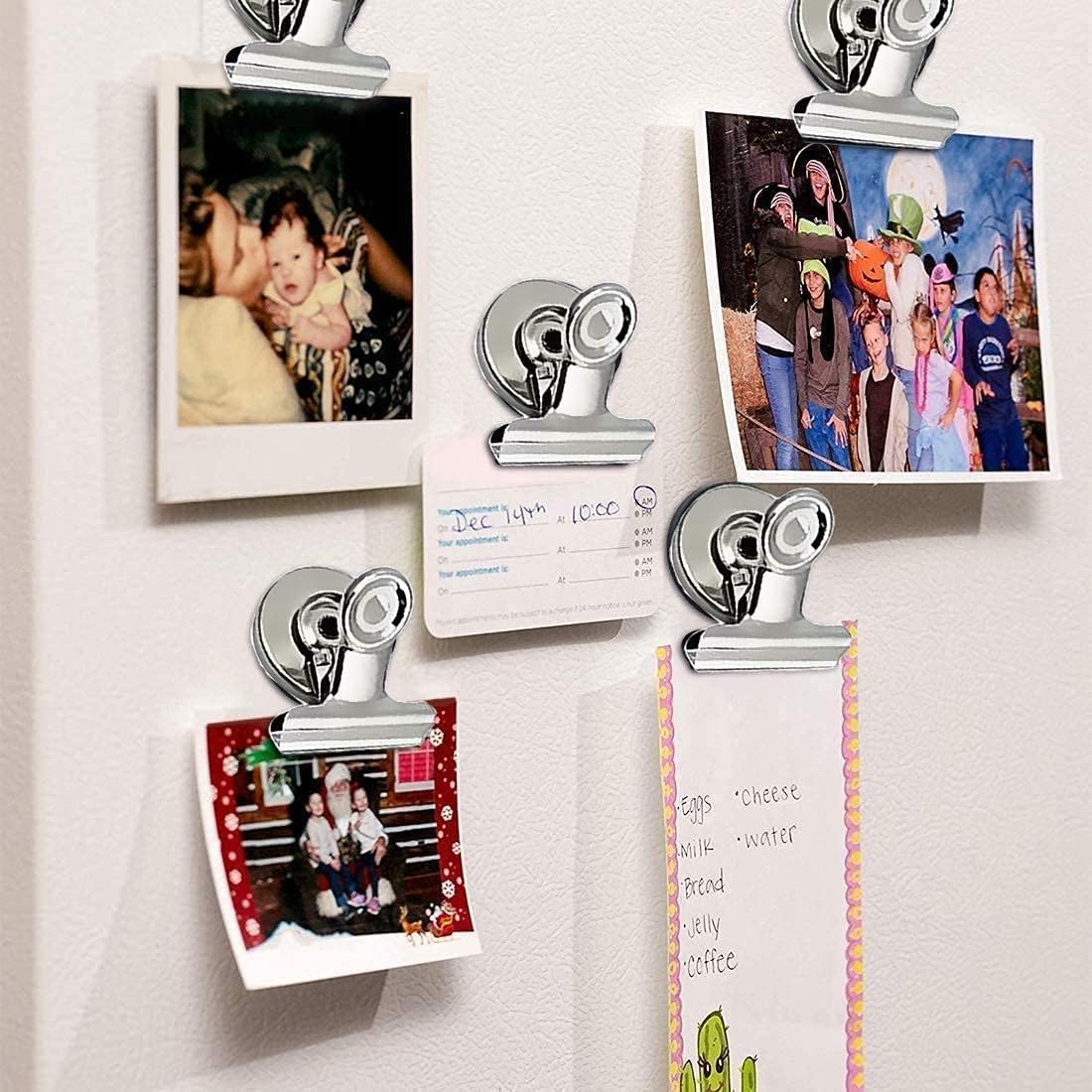 VNDUEEY 12 Pack Fridge Magnet Refrigerator Magnets, Strong Magnetic Clips, Magnet Clips for Whiteboard, Locker, Photo Displays, Kitchen, Office Organizing Decorating