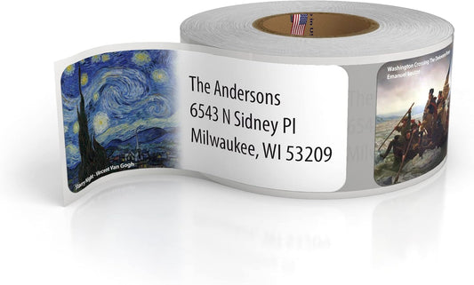 Customized Personalized Address Labels - Made in The USA by Kenco (Famous Art, 250 Labels) - Lumora Desk
