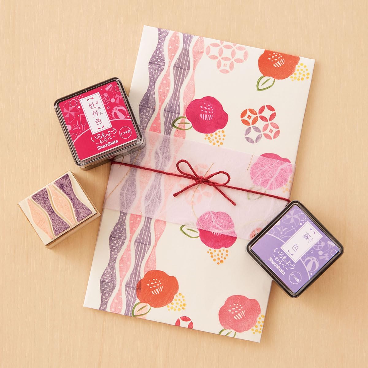 IROMOYO WARABE Stamp PAD, Small Traditional Japanese Ink Colour, Oil-Based Ink pad - Turquoise