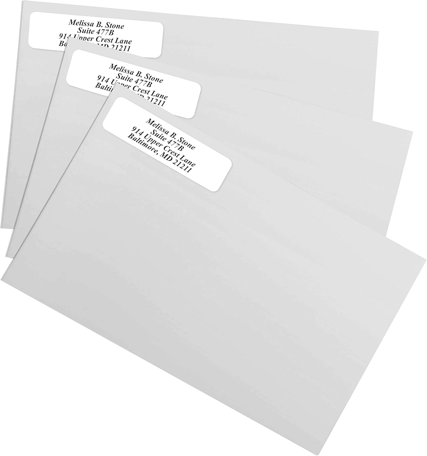 White Personalized Return Address Labels Without Dispenser - Roll of 250 Custom Stickers - Lumora Desk