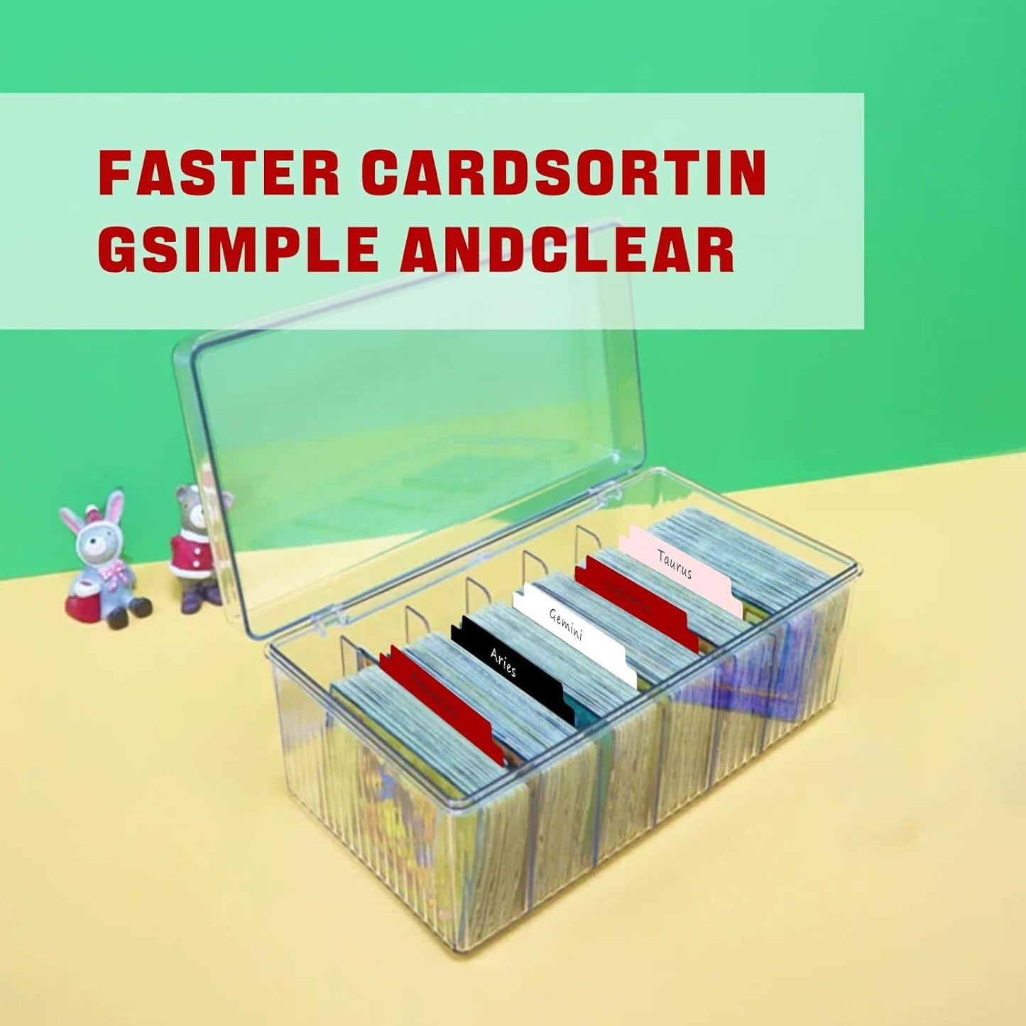 Trading Card Dividers 100 Pieces Multicolor Card Dividers with Tabs Plastic Cards Separators for Games and Sports Card Box Divider 2.7 x 3.8 Inches
