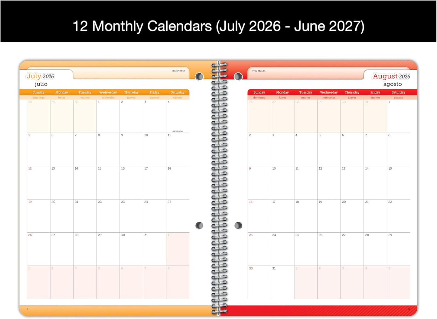 Middle & High School Weekly Planner with Boulder Cover, 6.75" x 9" | 2026-2027 academic year, durable for backpacks and lockers, vertical layout, goal setting, portable size, lay flat design