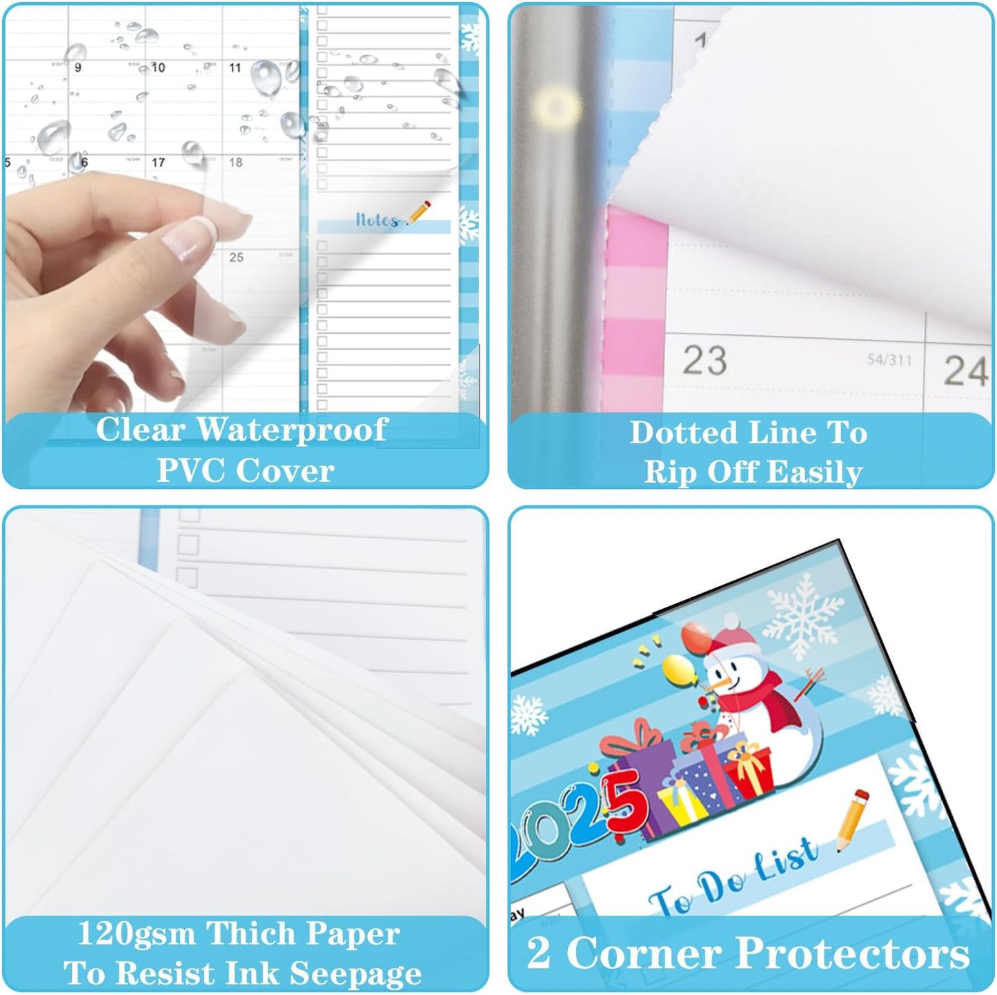 Lateefah Desk Calendar 2025, Large 22'' x 17'' Desk Calendar 2025-2026, 18 Month Desktop Calendars for Home & Office, Use July 2025 to December 2026