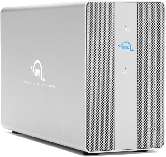 OWC Mercury Elite Pro Dual USB-C / Thunderbolt 3 External Raid Storage Enclosure with 3Port HUB for Mac and PC