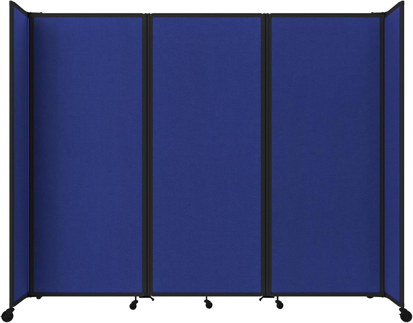 Versare Room Divider 360 Portable Wall Partition | Folding Panels | Large Freestanding Divider | Locking Wheels | Temporary Room Separator