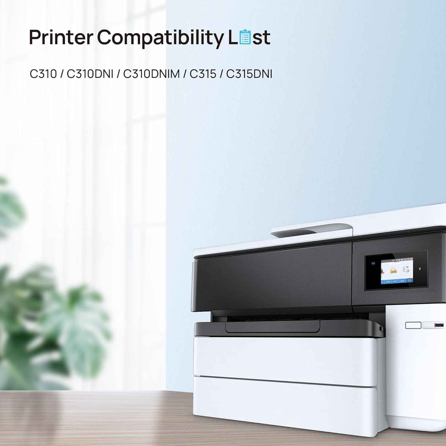 C310 C315 Toner Cartridge Replacement for Xerox C310 Xerox C315 Toner 006R04356 006R04357 006R04358 006R04359 to use with C310DNI C315DNI Printer (Cyan Magenta Yellow Black, 4 Pack)
