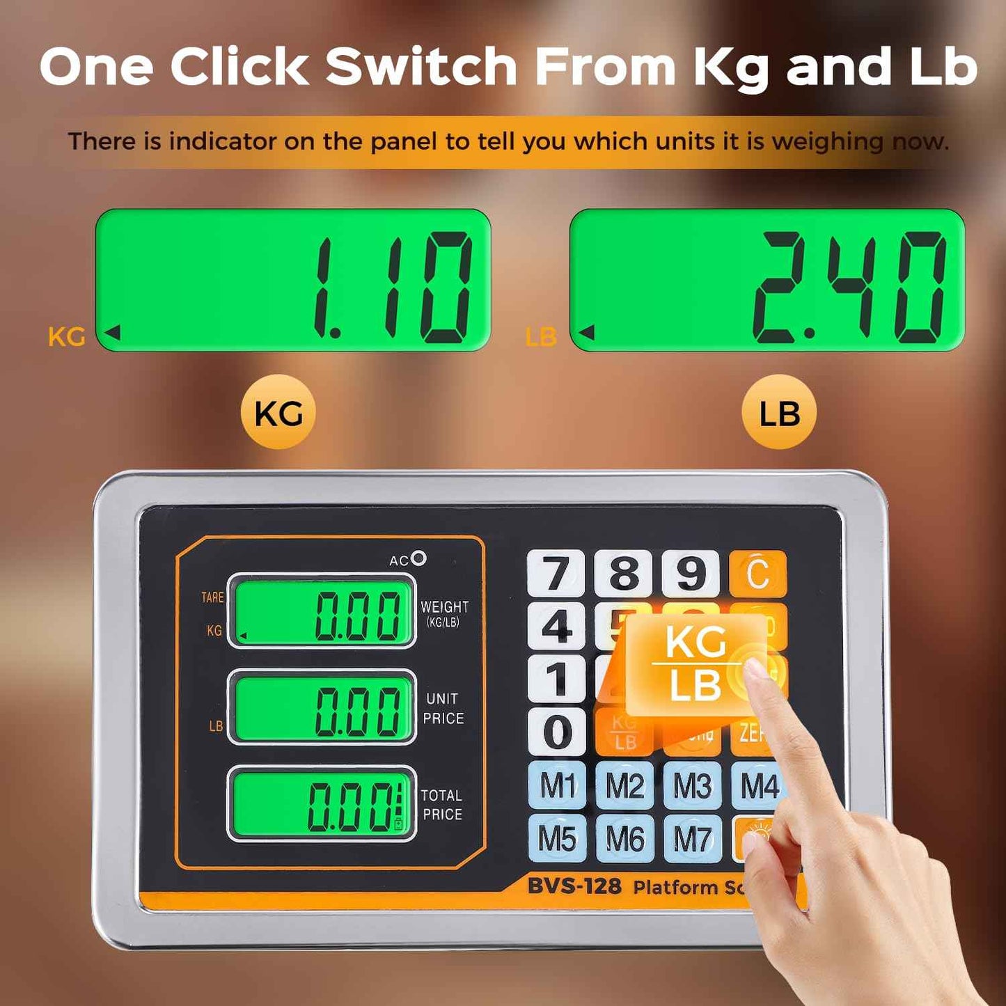 Bonvoisin Digital Platform Scale 660LBs Heavy Duty Floor Scale KG/LB Switchable Postal Shipping Scale for Weighing Packages, Luggage, Suitcases, Boxes