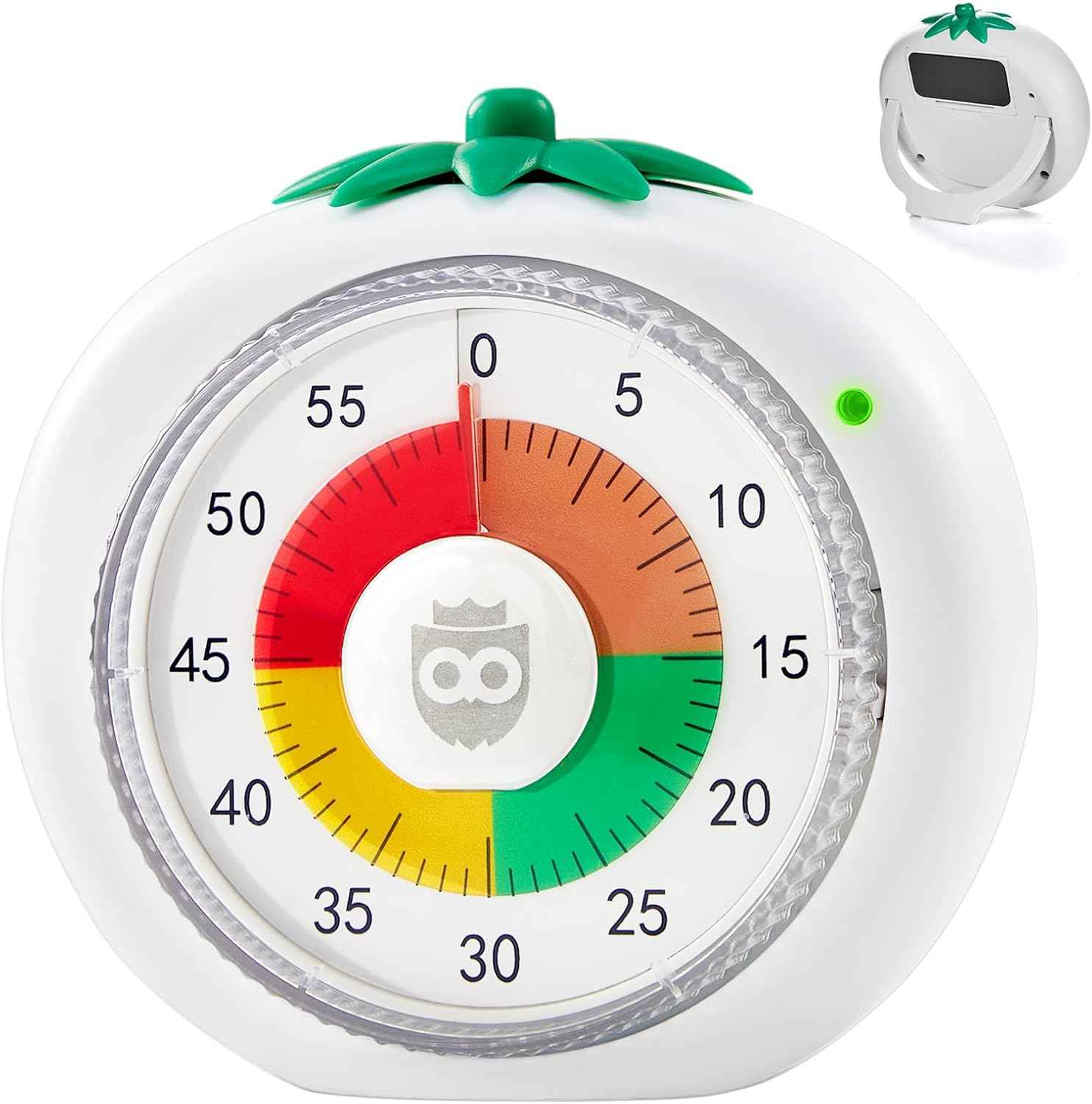 Visual Timer for Kids, 60-Minute Countdown Magnetic Timers for Classroom Office Kitchen with Silent Operation, Kids Timer for Teaching with Cute Design, 4-Color Zone Pattern Pomodoro Timers