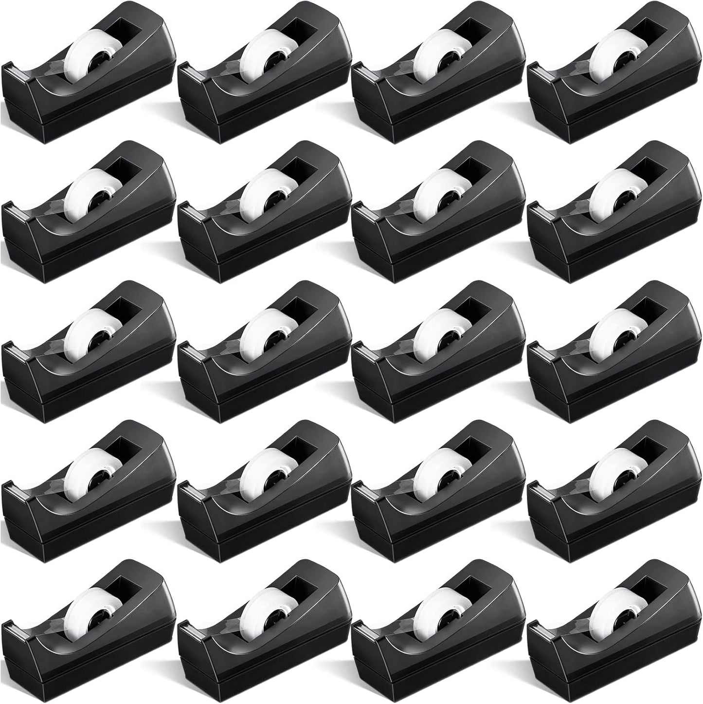 20 Pack Desktop Tape Dispenser Tape Roll Non Skid Base Tape Dispensers for Office Home School (Tape Not Included) - Lumora Desk