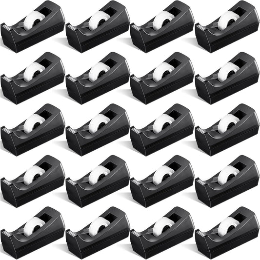 20 Pack Desktop Tape Dispenser Tape Roll Non Skid Base Tape Dispensers for Office Home School (Tape Not Included) - Lumora Desk